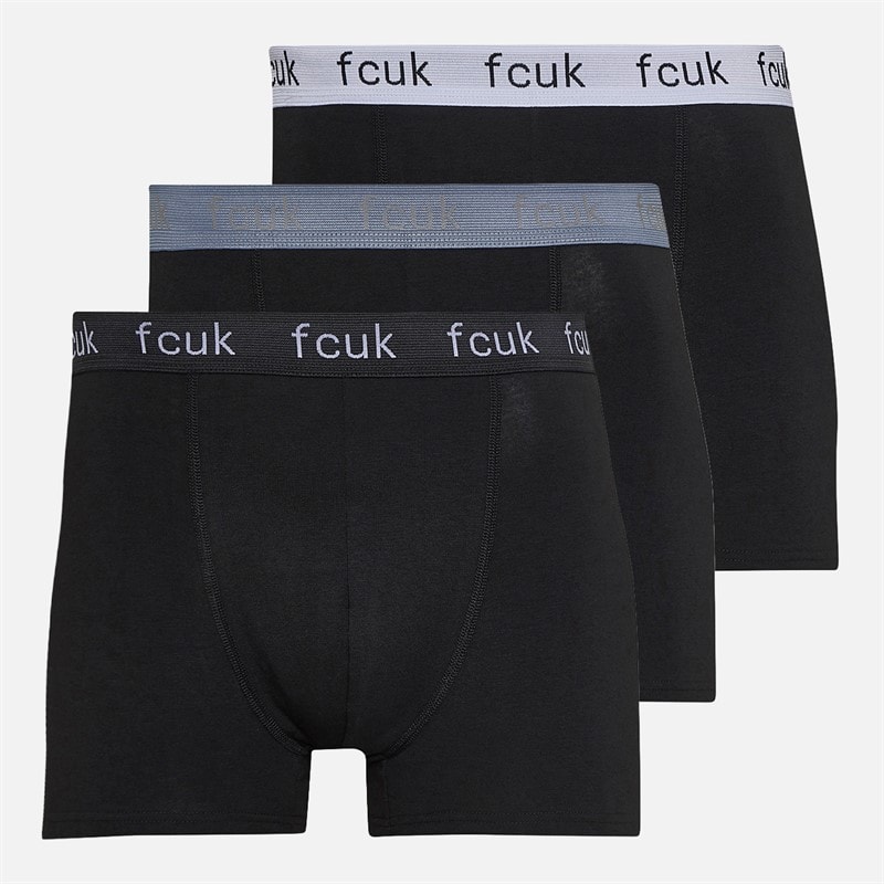 French Connection Herre Tre Pak FCUK Boxer Trusser Fcuk 63 Black/Sort/Sort