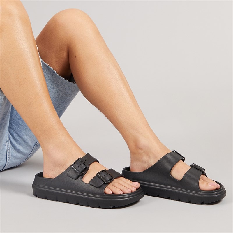 O'Neill Dame solnedgang dobbelt spænde slippers Sort