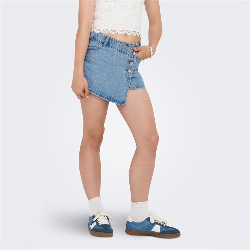 Only Piger Jenny denim skørt Light Blue Denim