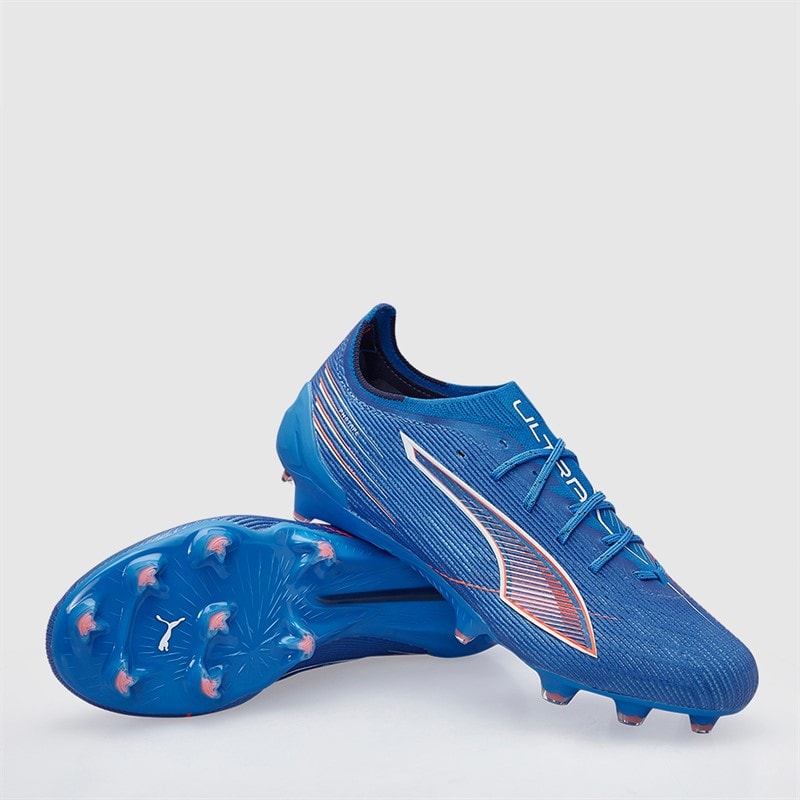 Puma Herre Ultra 6 Ultimate FG Fast Græs Fodboldstøvler Ultra Blue/Hvid/Glowing Red
