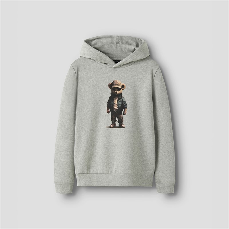 LMTD Drenge Namse Hættetrøje Light Grey Melange