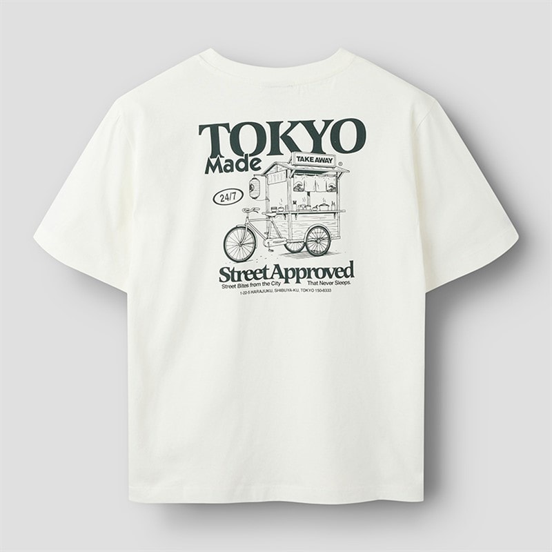 LMTD Drenge Rolls T Shirt Hvid Alyssum/Fyrreskov