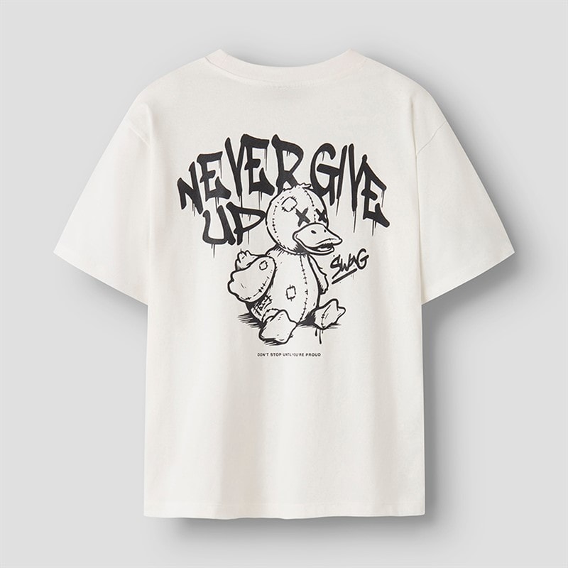 LMTD Drenge Huck T shirt Hvid Alyssum