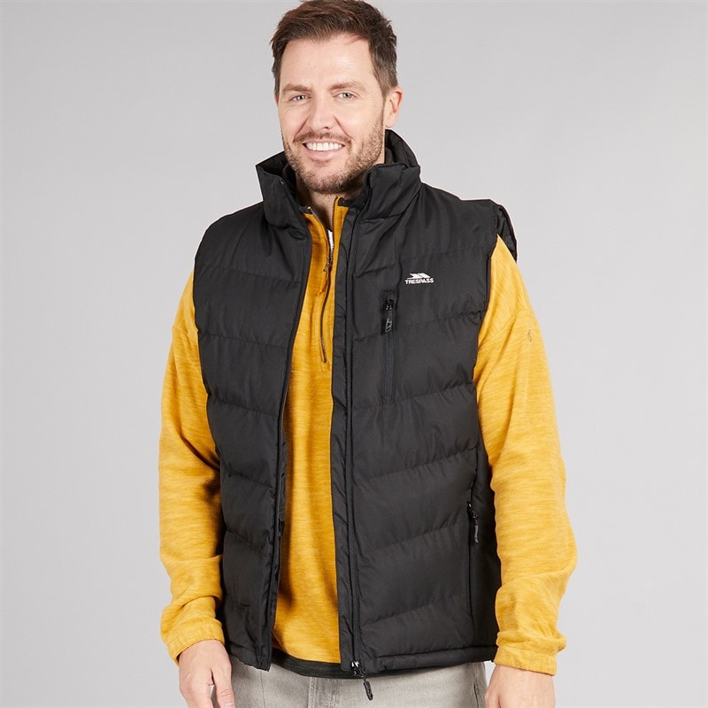 Trespass Herre Vatteret Vandafvisende Gilet Vest Sort