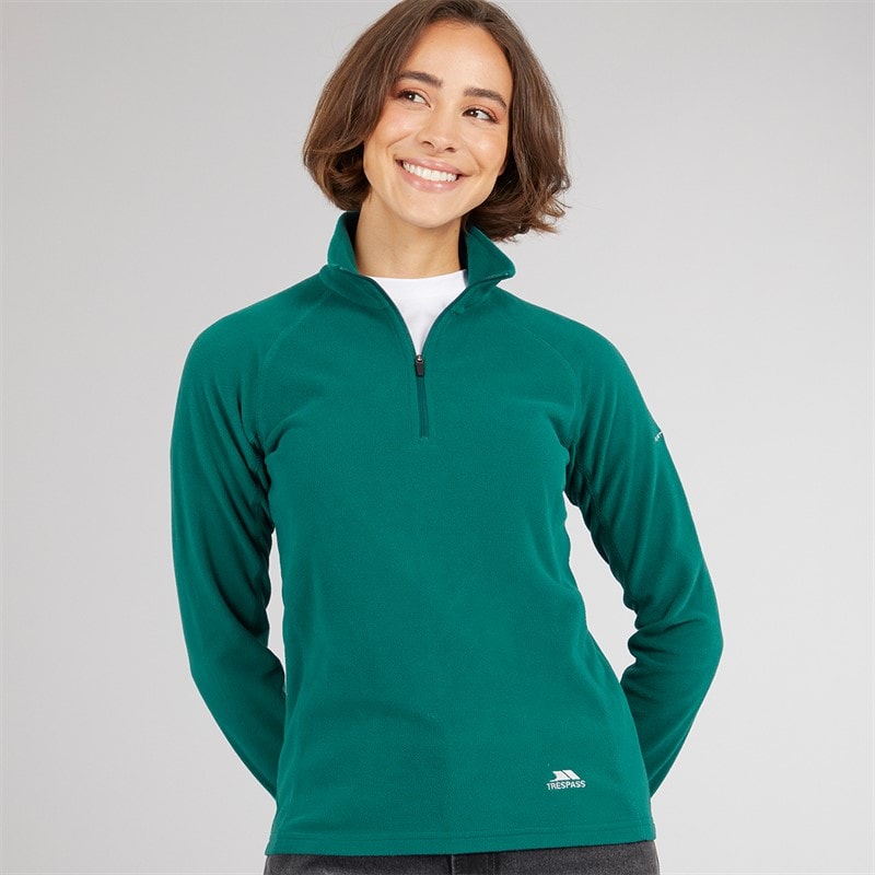 Trespass Dame Shiner 1/2 lynlås Mikro Fleece Teal