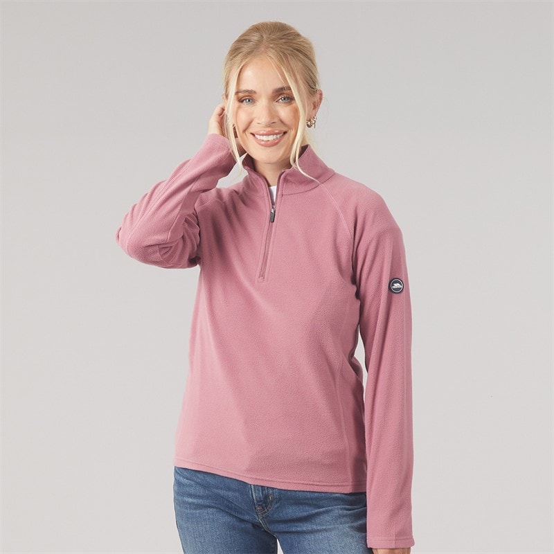 Trespass Dame Shiner 2 1/2 Zip Mikro Fleece Falmet rose