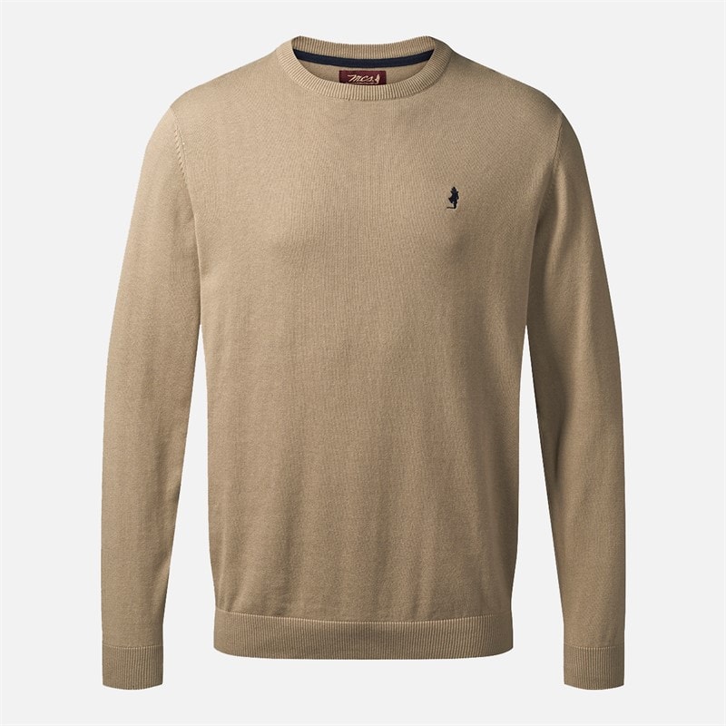 MCS Herre Rund Hals Ellison Strik Sweater Silver Mink