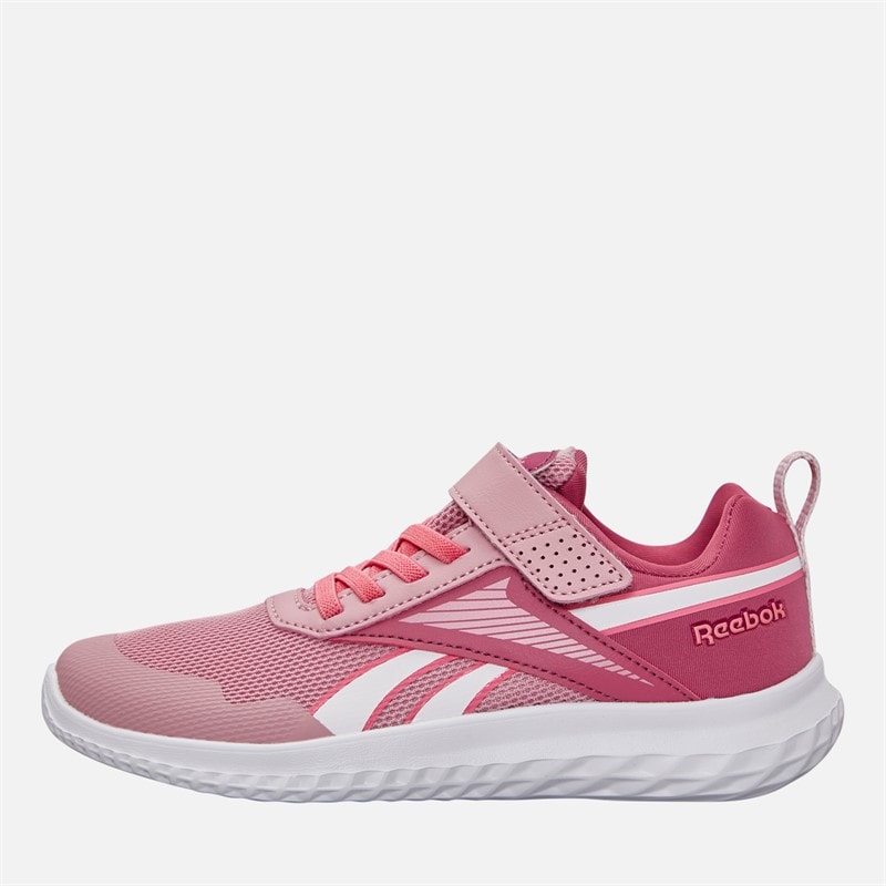 Reebok Piger Rush Runner 5 Elastik Snørebånd Og Top Rem Neutrale Løbesko Støvet rose/Studiepink/Hvid