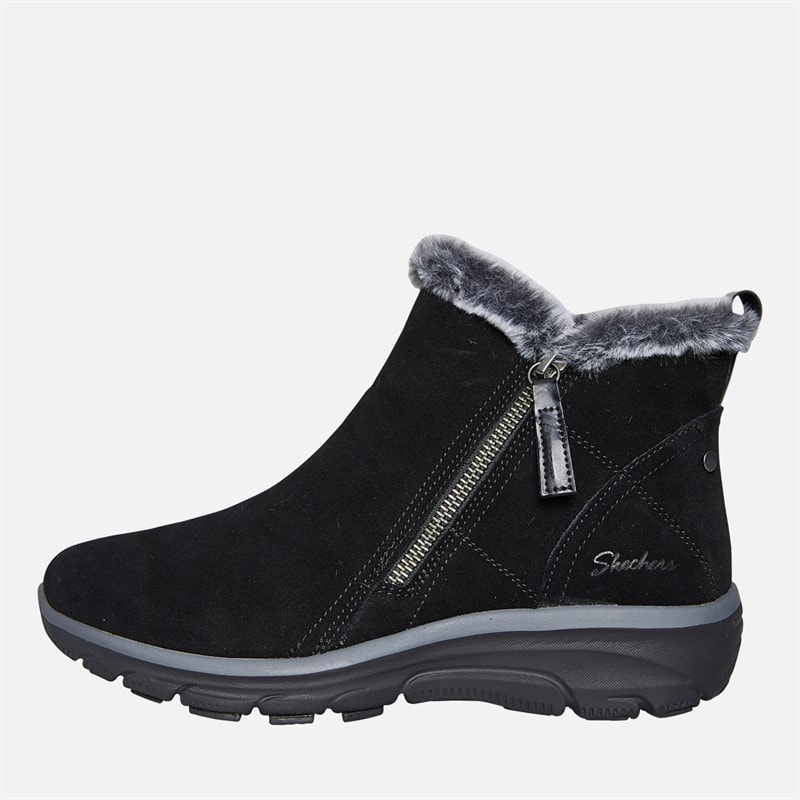 SKECHERS Dame lette støvler med høj lynlås sort