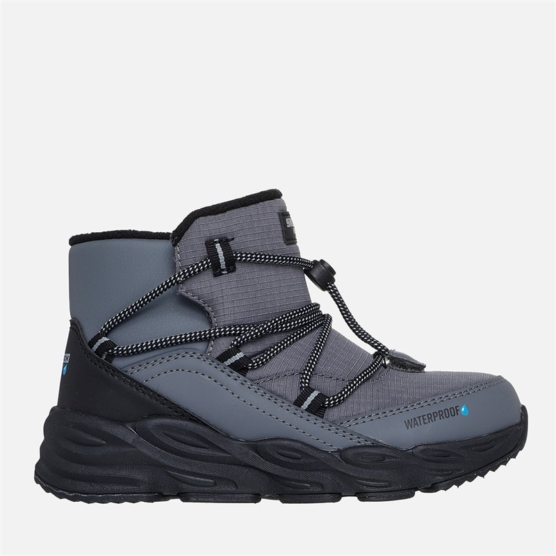 SKECHERS Drenge Turbo Tread Vandtætte Slip Ins Sneakers Grå