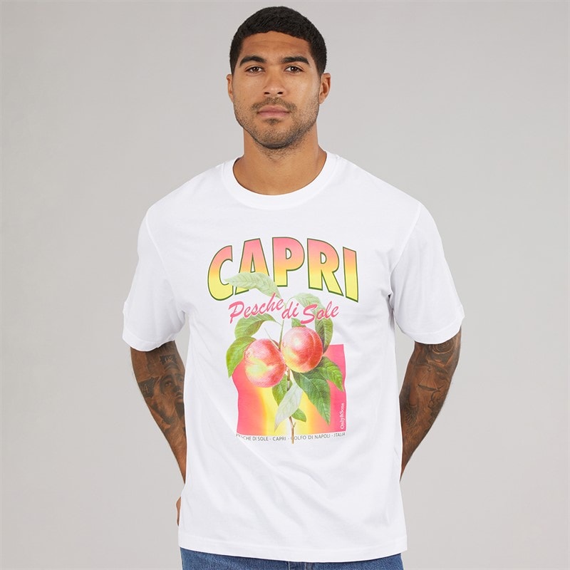ONLY & SONS Herre Tristan Relaxed Capri T-shirt Bright White