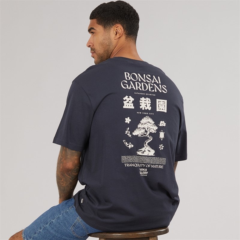 ONLY & SONS Herre Tristan Afslappet Bonsai T-shirt Dark Navy