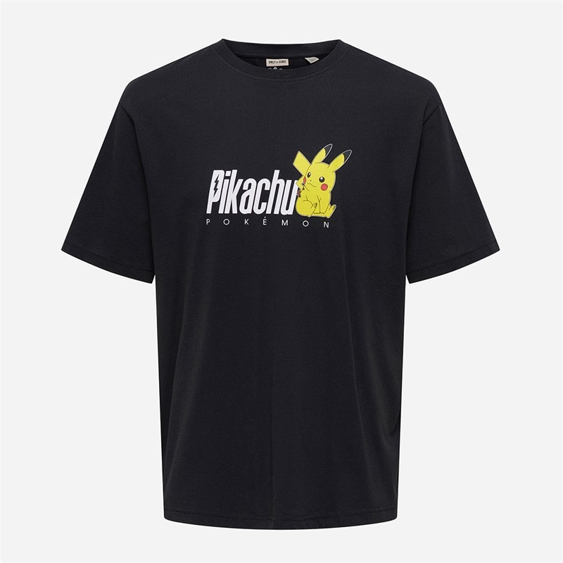 ONLY & SONS Drenge Pokemon T Shirt Jet Black