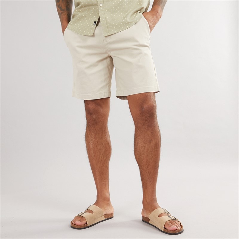 THREADBARE Herre Wests Chino Shorts Lys Sten
