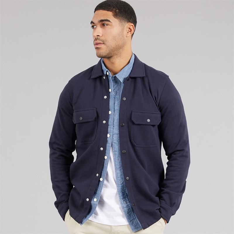 THREADBARE Herre Relay Langærmet Shacket Navy