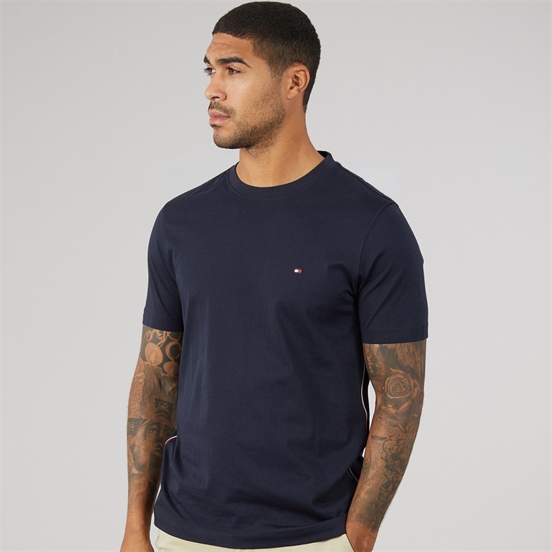 Tommy Hilfiger Herre Global Stripe T-shirt Desert Sky