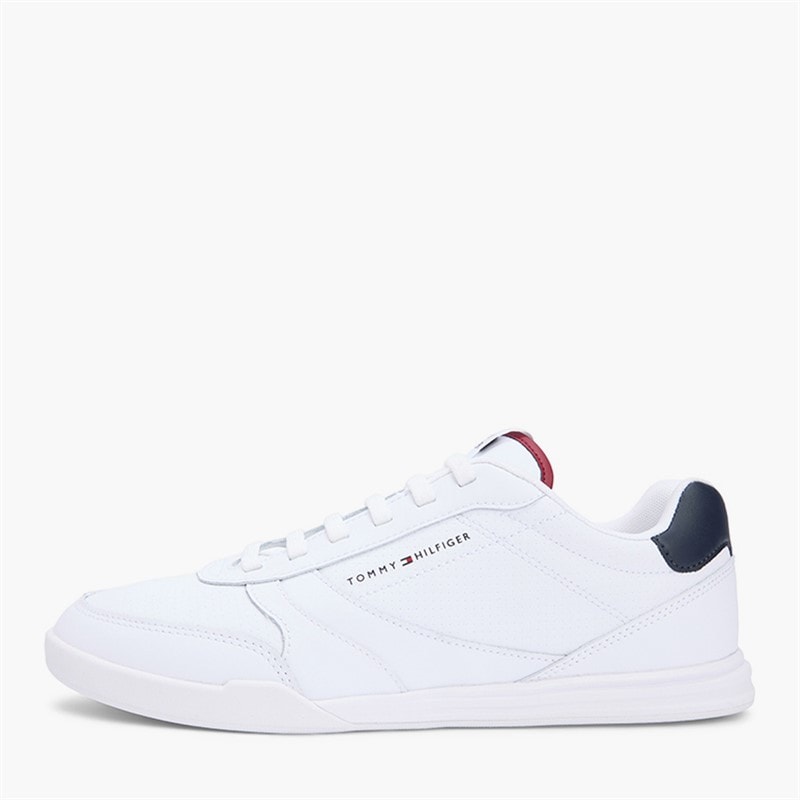 Tommy Hilfiger Herre Low Pro Læder Sneakers Hvid