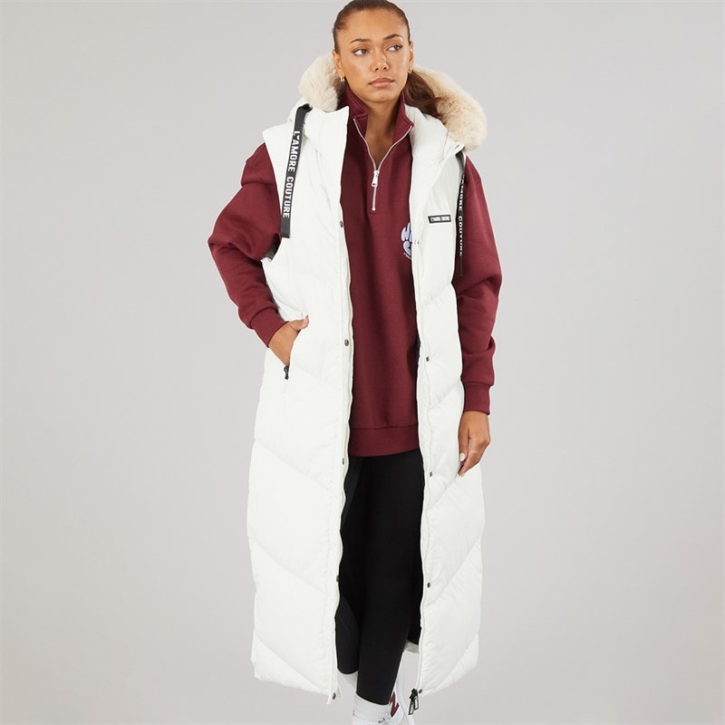 L'amore Couture Dame Maddy Lang Vest Cream
