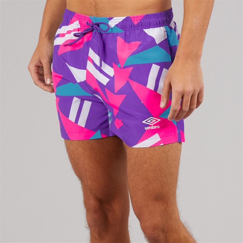 Umbro Herre Loco Svømme Shorts Prism Violet/Knockout Pink/Hawiian Blue