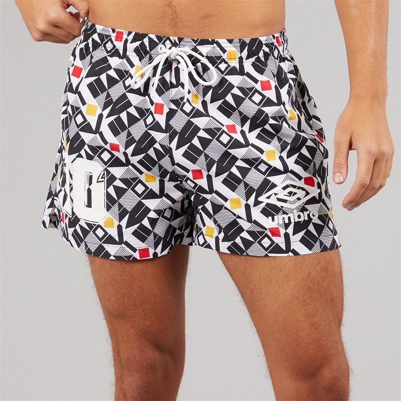 Umbro Herre Racer Svømme Shorts Hvid/Sort/Gold/Rød