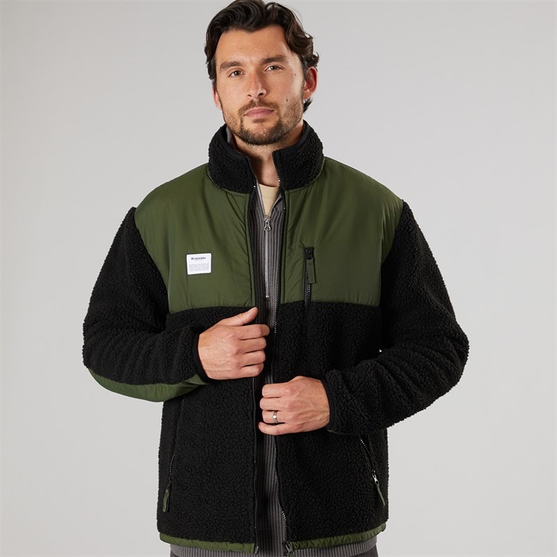 Resteröds Herre Panel Lynlås Fleece Grøn