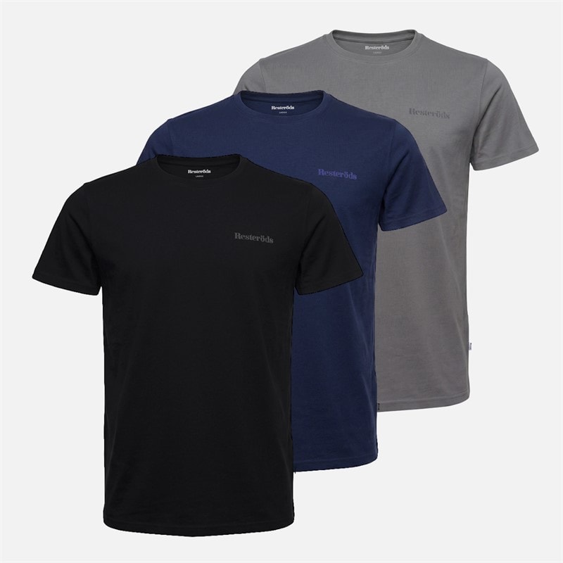 Resteröds Herre Tre Pak T-shirts Multicolour