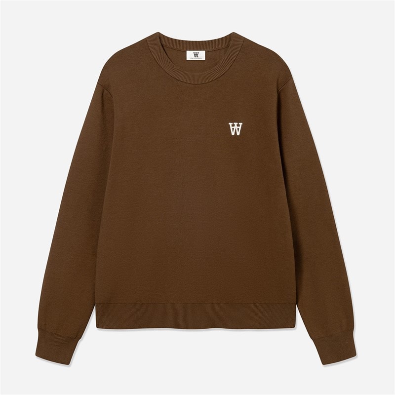 Wood Wood Herre Curt Rund hals Sweater Desert Palm