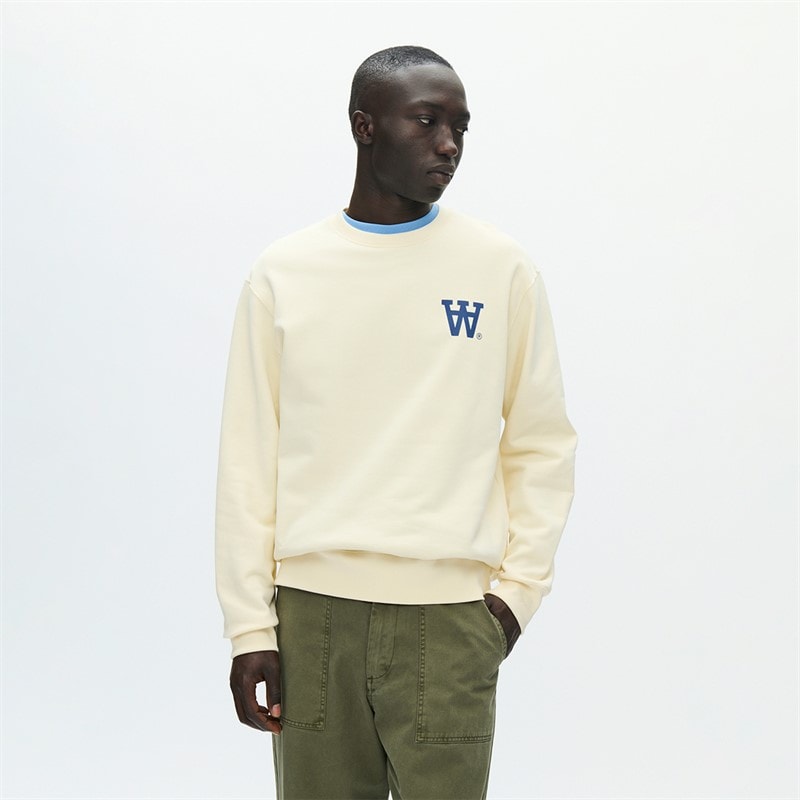 Wood Wood Herre Noel Bryst Print Sweatshirt Turtledove