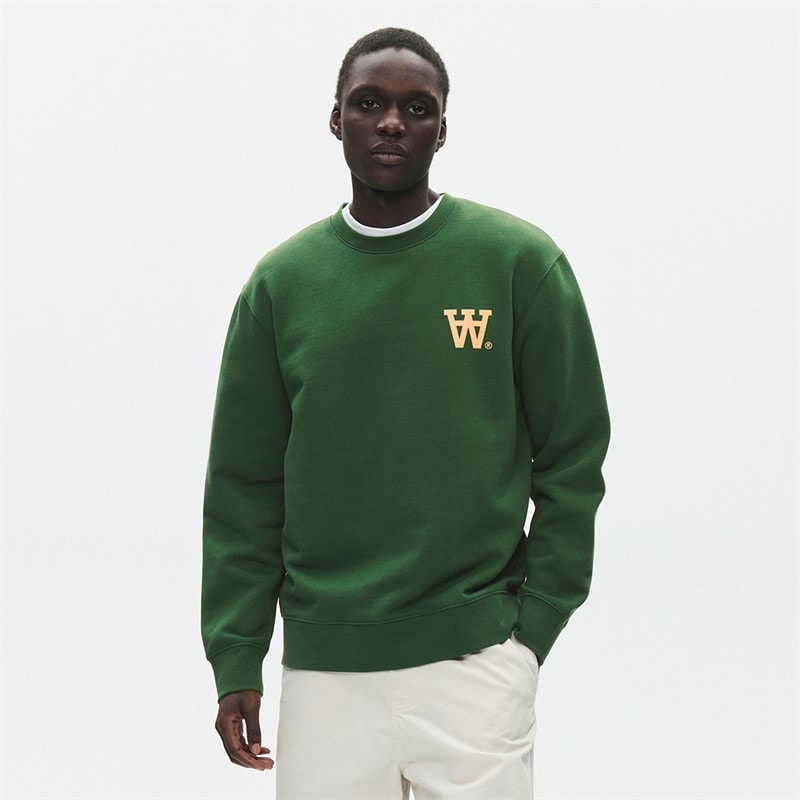 Wood Wood Herre Noel Brystprint Sweatshirt Eden