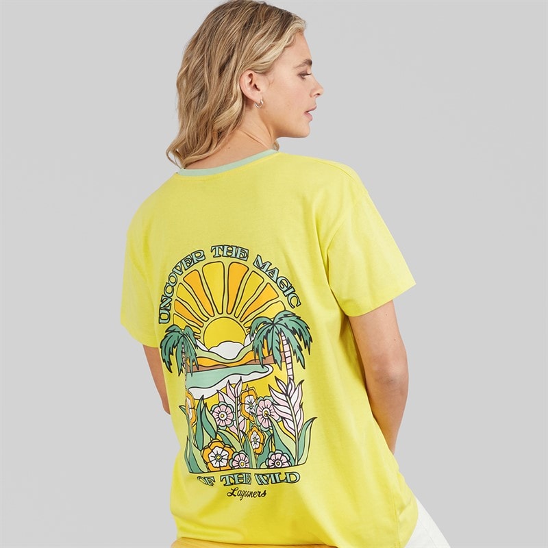 Lagooners Dame Haycroft Oversized T-shirt Gul