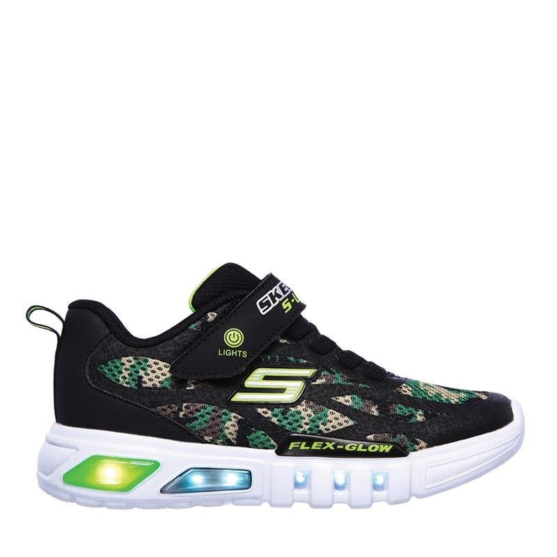 SKECHERS Sko til små Drenge Flex Glow Rondler Camouflage