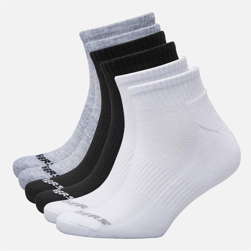 SKECHERS 6-pak Quarter Sokker Hvid/Sort/Grå