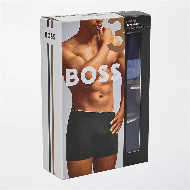 BOSS Herre Bambus Tre Pak Boxer Shorts Åben Multi Open Miscellaneous