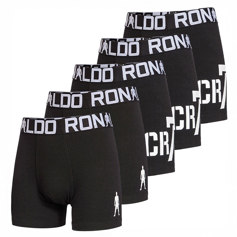 Cr7 Drenge fem pak boxershorts sort
